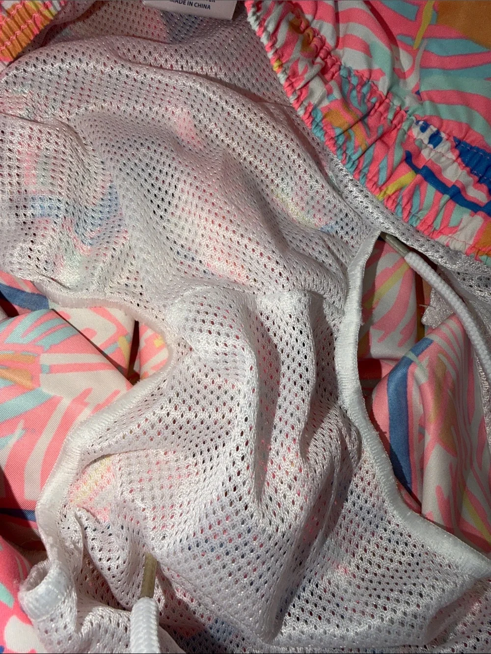 Vineyard Vines Pink Tropical Palm & Whale Print Swim Shorts